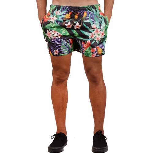SHORT DE BAÑO RUSH TOWN FLORAL C LOROS