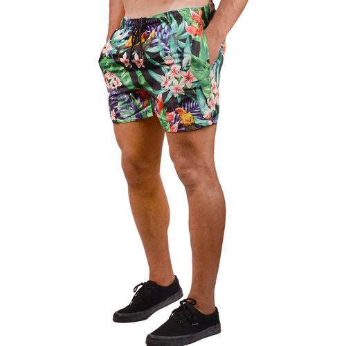 SHORT DE BAÑO RUSH TOWN FLORAL C LOROS