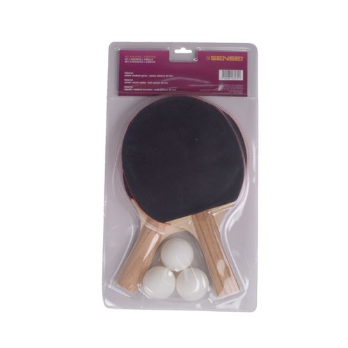 SET DE PING PONG SENSEI 2 PALETAS 3 PELOTITAS