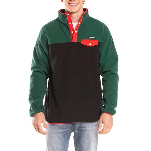 BUZO RUSTY ACACIAS POLAR 1/4 BUTTON CREW