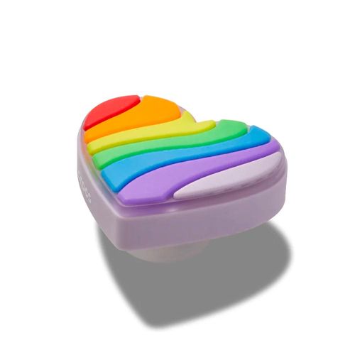 JIBBITZ CROCS PRIDE RAINBOW HEART CON LUZ