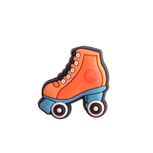 JIBBITZ CROCS ORANGE ROLLER SKATE