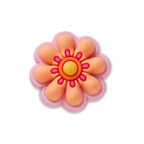 JIBBITZ CROCS TINY ORANGE AND PINK FLOWER UNISEX