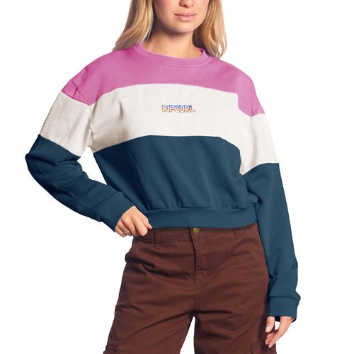BUZO RIP CURL FR CREW CROP LIGHT BLOCK MUJER